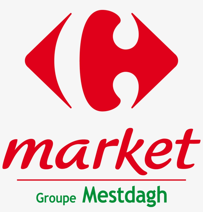 Logo Carrefour Market Groupe Mestdagh, transparent png #3891716