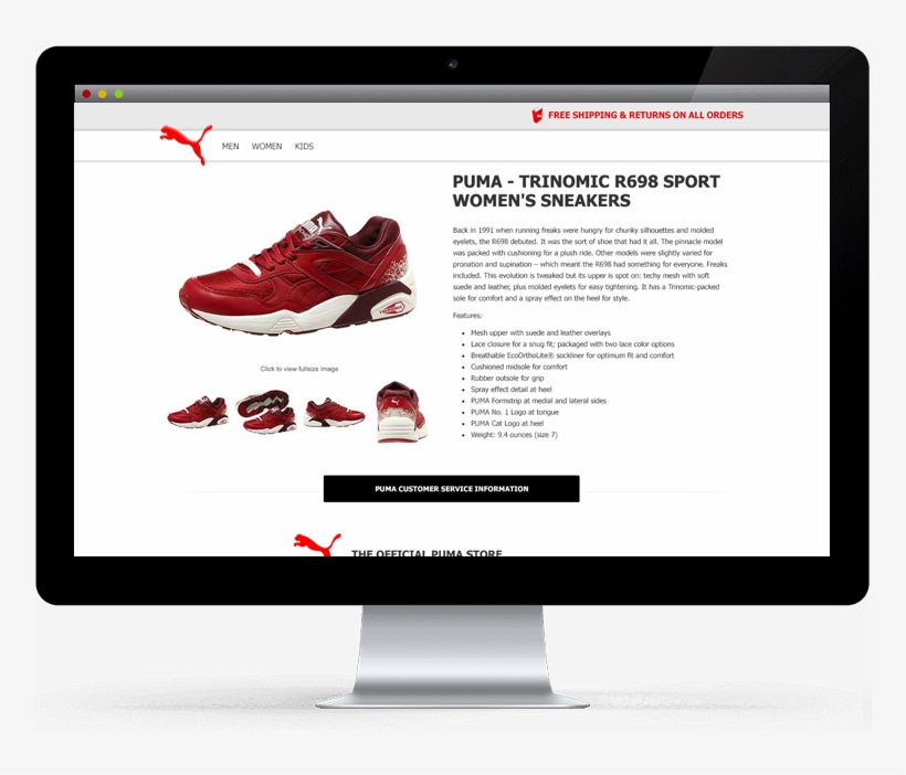 Host Multiple Designs From A Single Ebay Account - Puma Trinomic R698 Sport Women's Sneakers - 06 - Us:9, transparent png #3892058