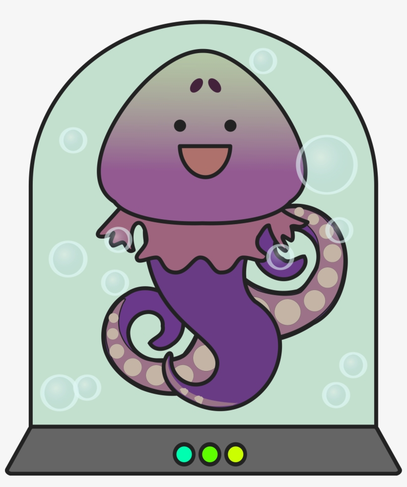 This Free Icons Png Design Of Cheerful Alien Squid, transparent png #3892148