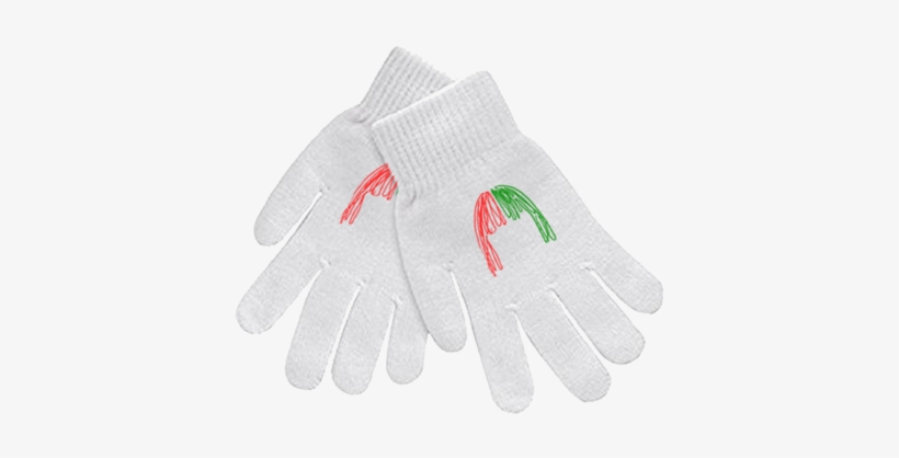 White Knit Gloves - Knitting, transparent png #3893484