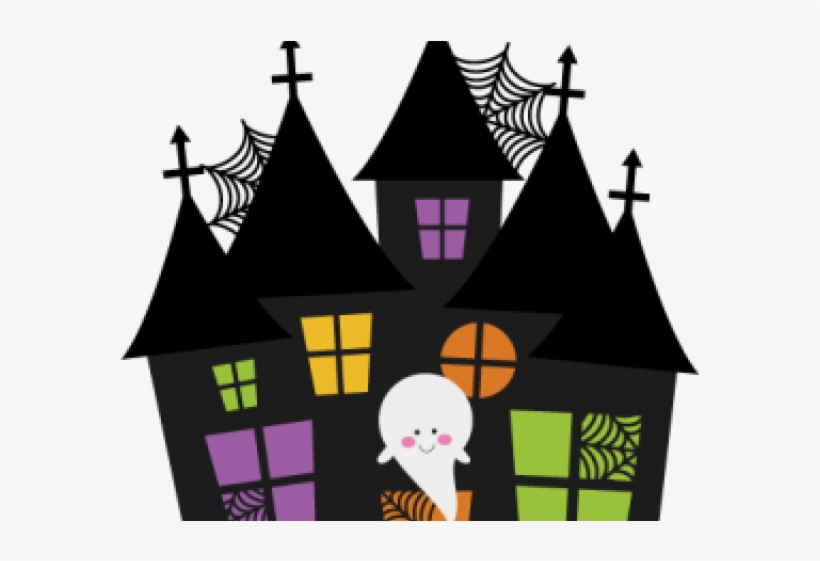 Haunted House Clipart - Cute Haunted House Clipart, transparent png #3893559