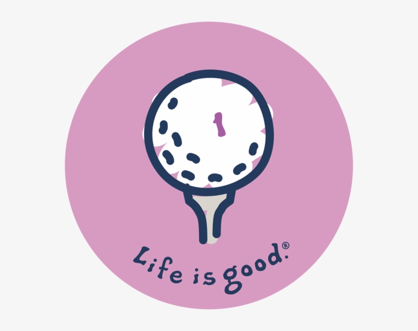 Golf Tee Sticker - Life Is Good Golf Logo, transparent png #3893940