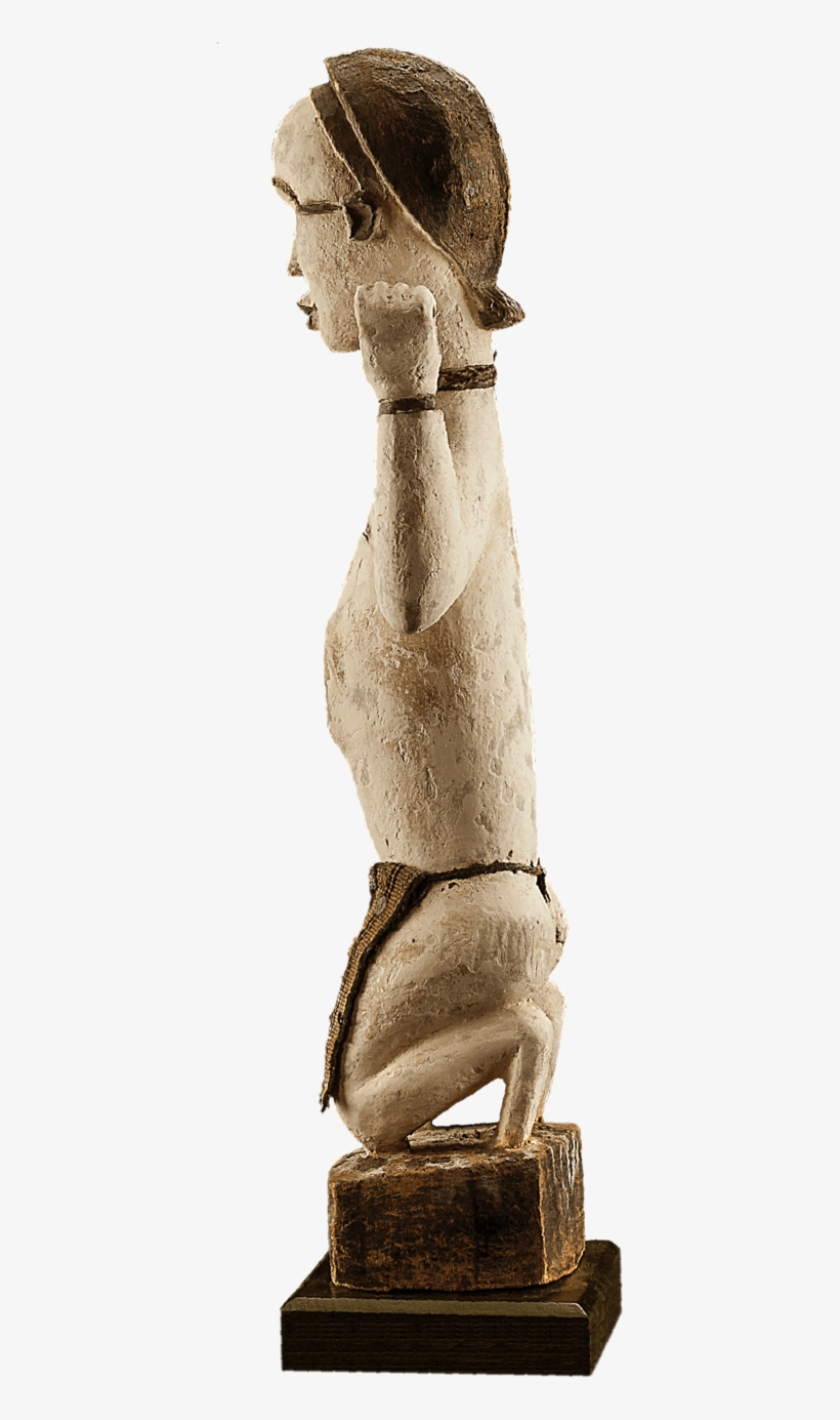 K0102 Punu Female Kneeling Figure 03xn - Statue, transparent png #3894228