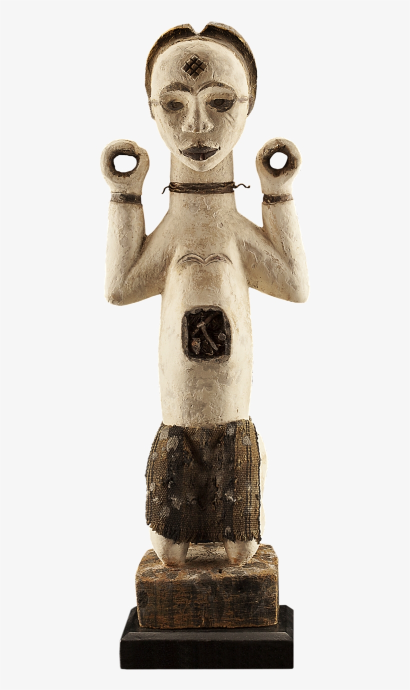 K0102 Try 2 Punu Female Kneeling Figure-01xn - Statue, transparent png #3894347