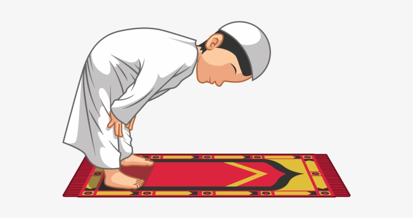 What Do Muslims Say While Kneeling Down To Allah - Muslim Praying Clipart Png, transparent png #3894515