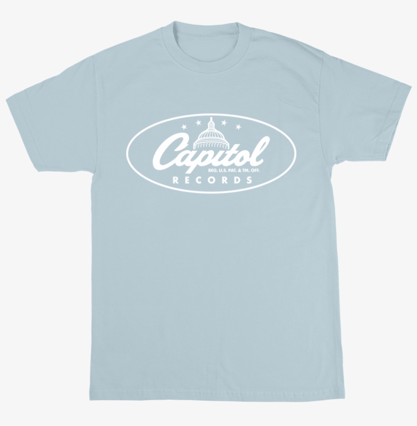 Capitol Records Classic Logo T-shirt Blue - Capitol Records T Shirt, transparent png #3894860