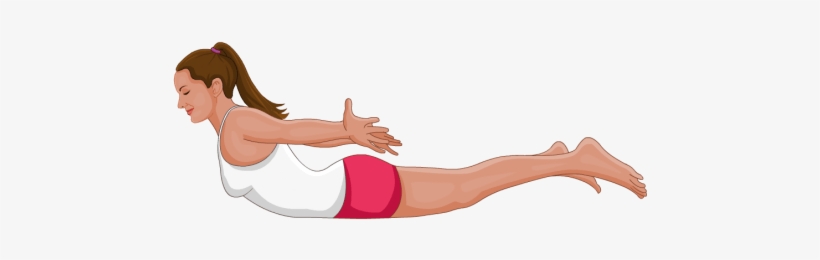 Locust Pose Or Salabhasana Is A Spine Strengthening - Salabhasana, transparent png #3895142