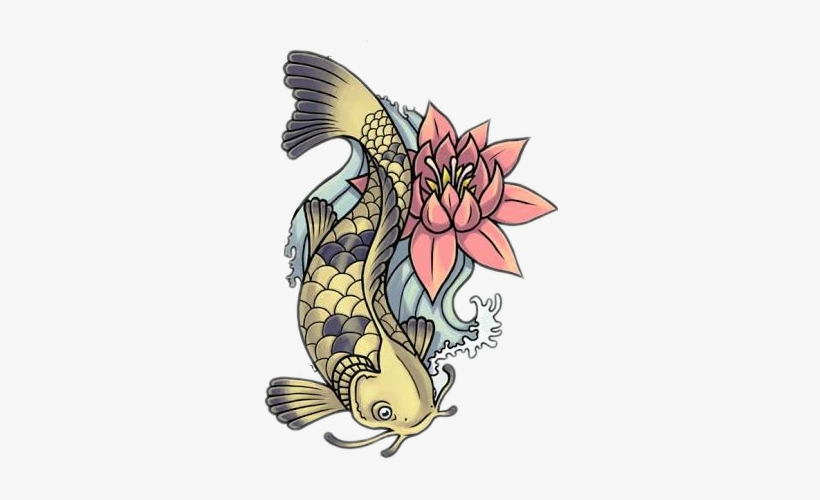 Report Abuse - Koi Fish Tattoo Designs, transparent png #3895353