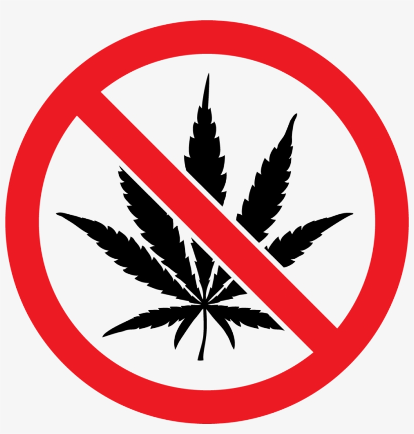 Marijuana - Signs Of No Drugs And Alcohol, transparent png #3895876