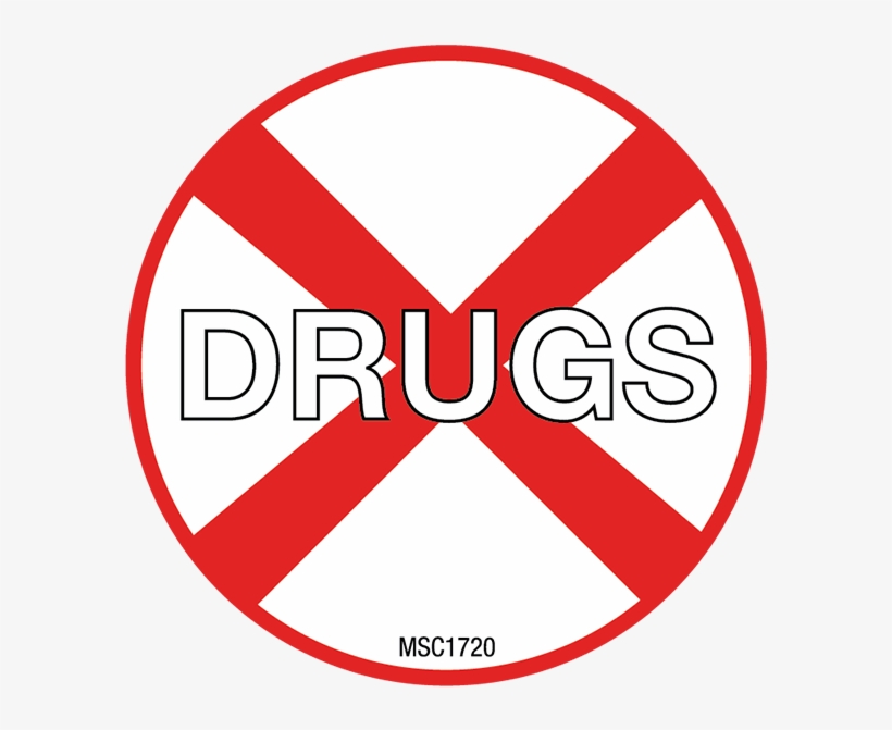 No Drugs Hard Hat Emblem - Rail Ahead Sign, transparent png #3895997