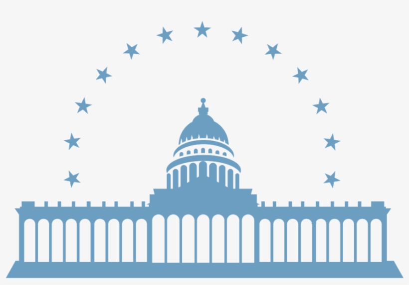 Outline Of The United States Capitol Building - Illustration, transparent png #3896302