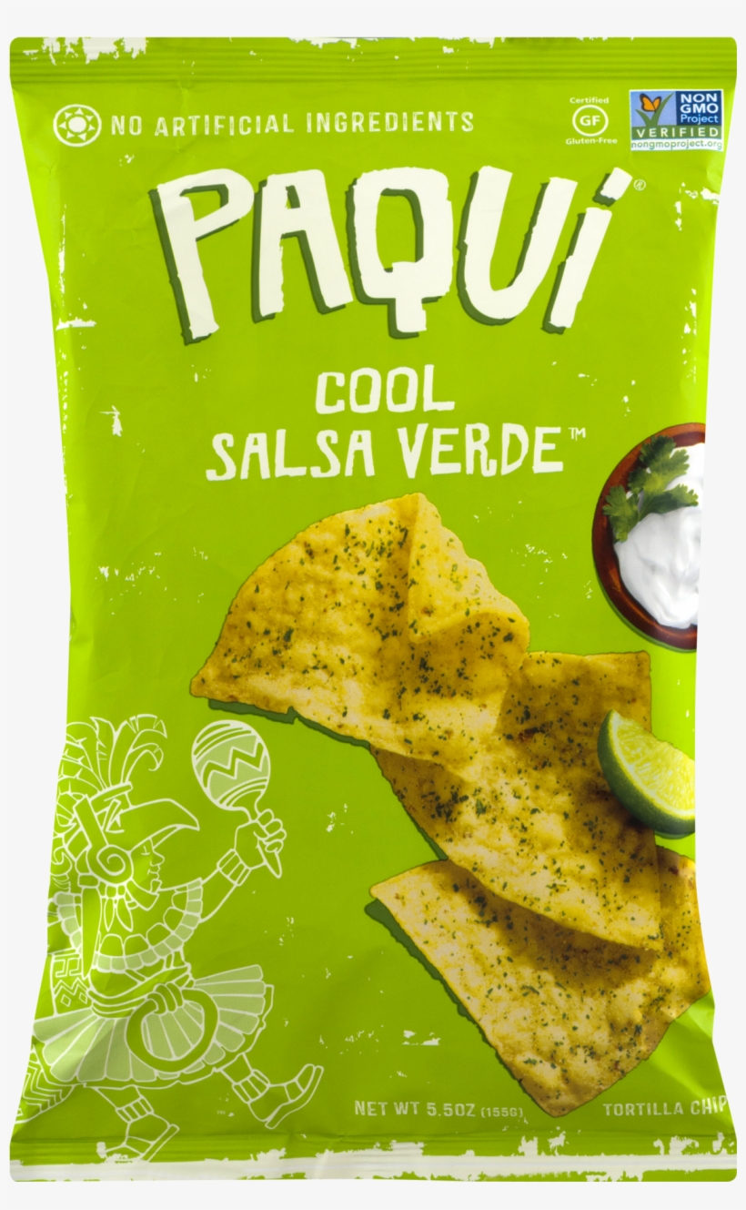 Paqui Cool Salsa Verde Chips (22 Oz.), transparent png #3896375
