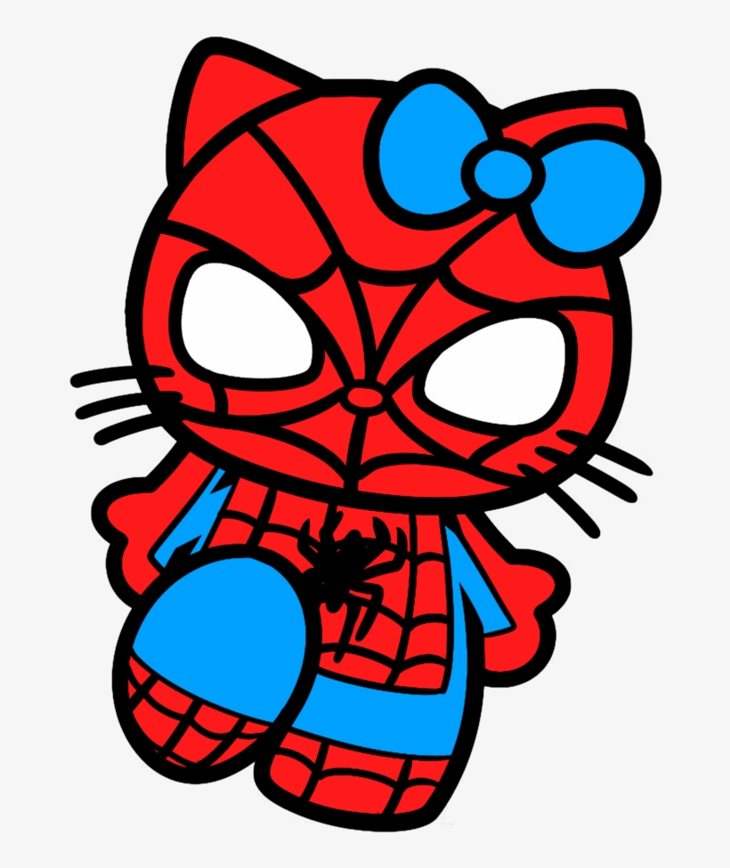 Spiderman Hello Kitty Drawing By Trdaz Party - Spiderman Iphone 7 Plus Case, transparent png #3896779