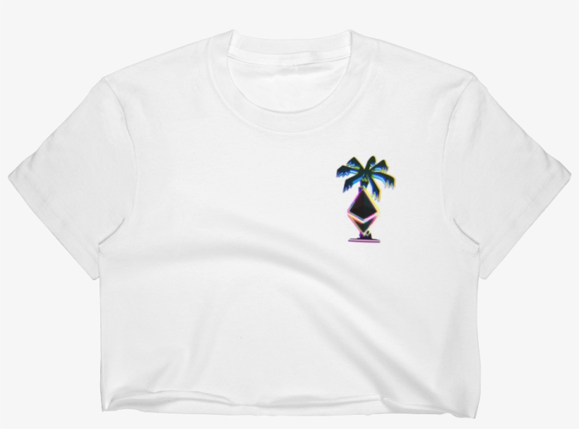 3d Ethereum Palm Tree Women's Crop - Afrika Korps, transparent png #3896902