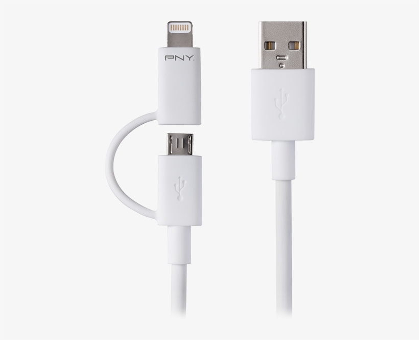 View Larger - 2 In1 Cable, transparent png #3897397