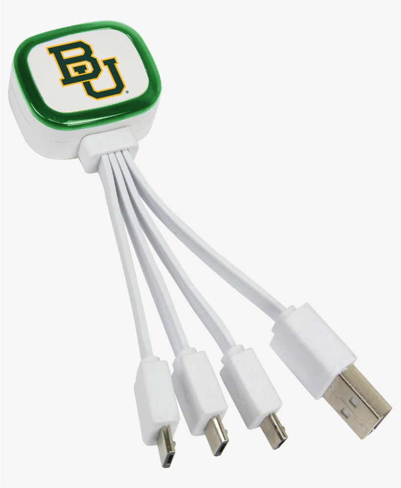 Tri-charge Usb Cable - Ncaa Tri-charge Usb Cable W/ Lightning Adapter Baylor, transparent png #3897671