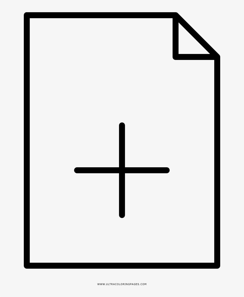 Page Add Thin Coloring Page - Cross, transparent png #3897721