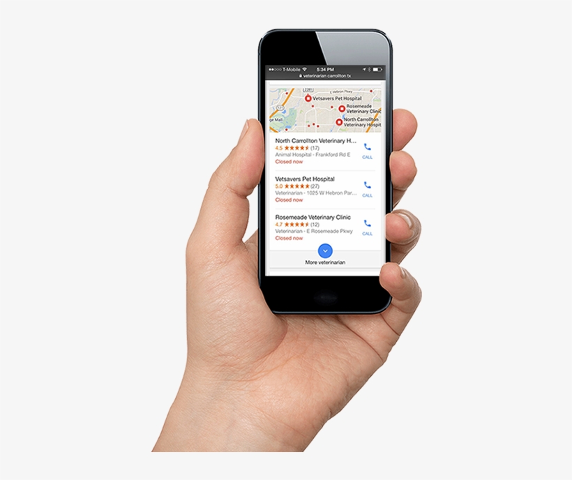 Be Found By Pet Parents From Anywhere At Anytime - Hand With Phone Png, transparent png #3897837