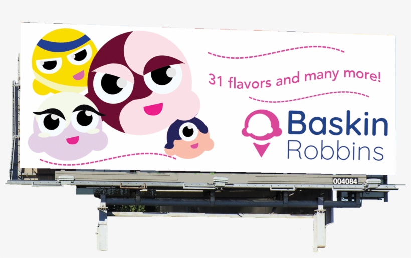 Design Manual For Baskin Robbins - Billboard, transparent png #3898083