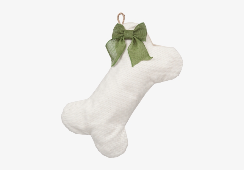 Woven Dog Bone Christmas Stocking With Optional Bow - Dog Bone Christmas Stocking, transparent png #3898104