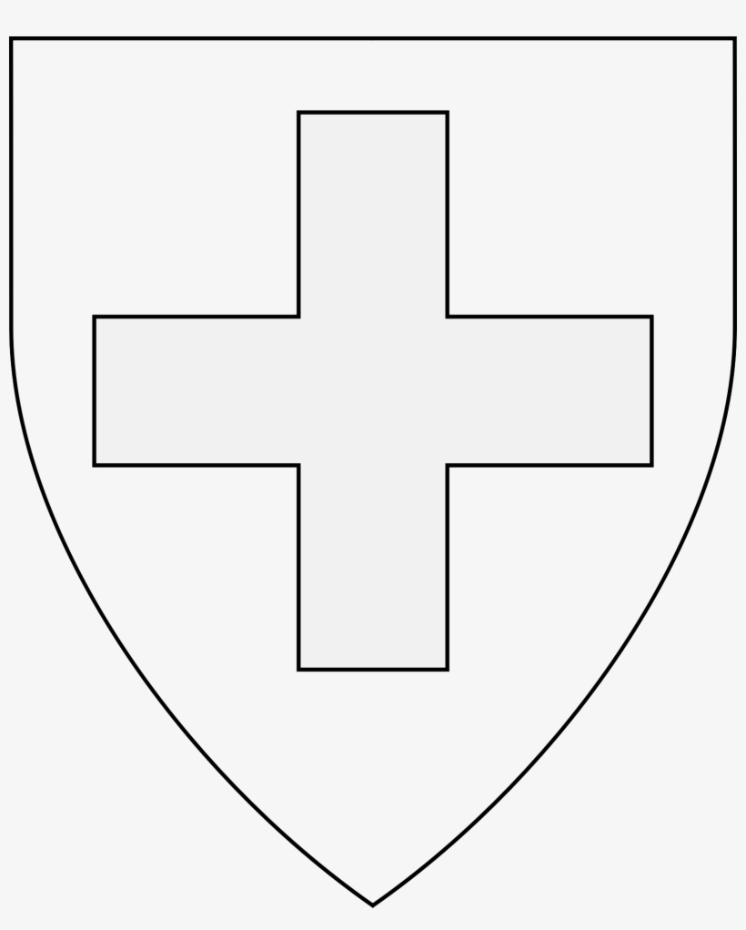 Cross Couped - White Cross Black Flag, transparent png #3898129