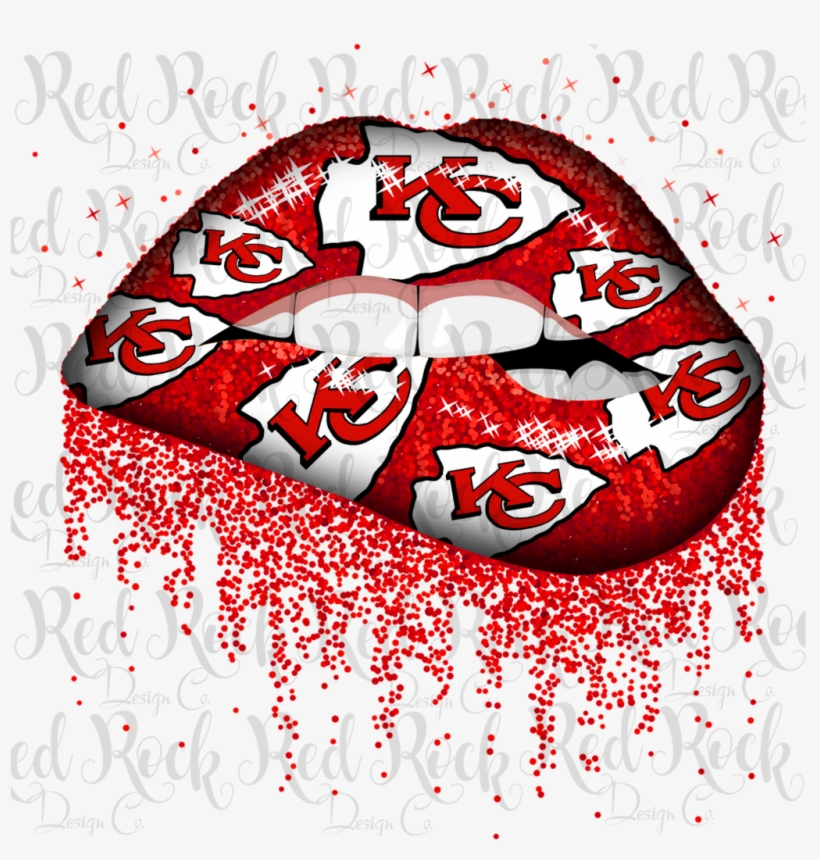 Kc Chiefs Glitter Lips - Kansas City Chiefs Lips, transparent png #3898534