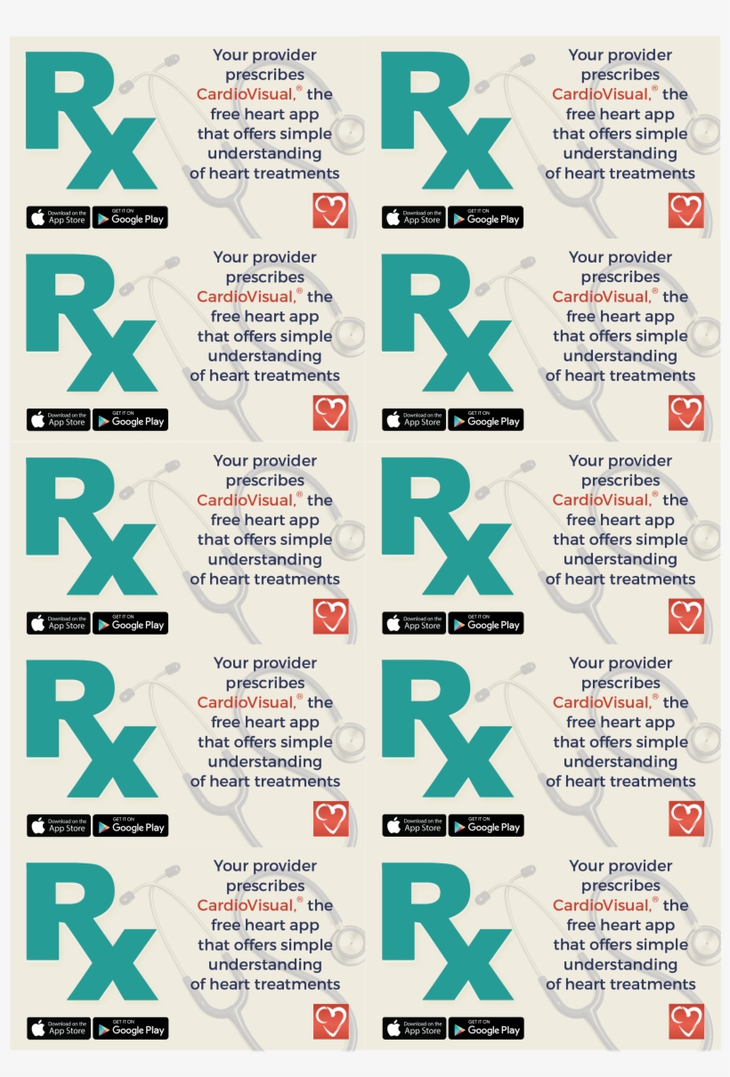 Download And Share Cardiovisual Rx Cards - Download, transparent png #3899061