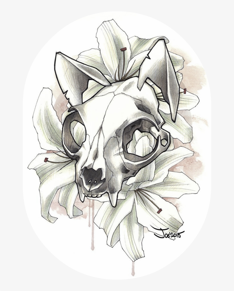 Animal Skulls Tattoo Art - Pretty Animal Skull Tattoo - Free Transparent  PNG Download - PNGkey