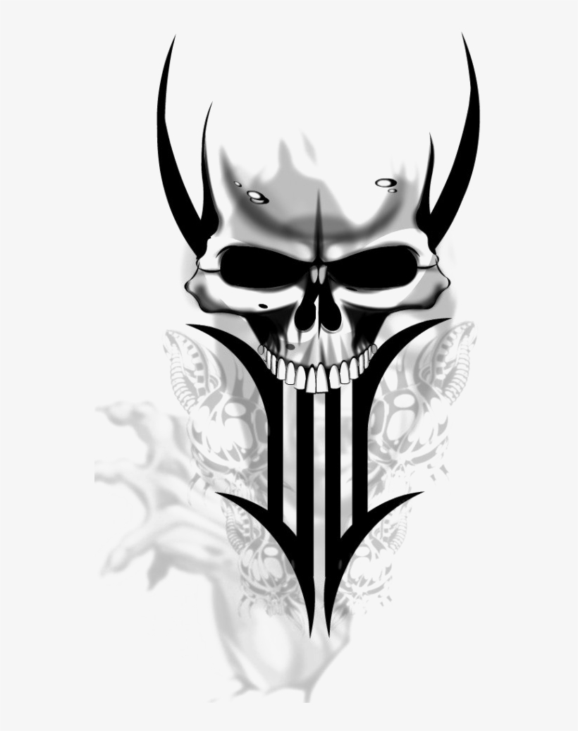 Skull Tattoo Transparent Images - Tattoo Design Skull Png, transparent png #3899320