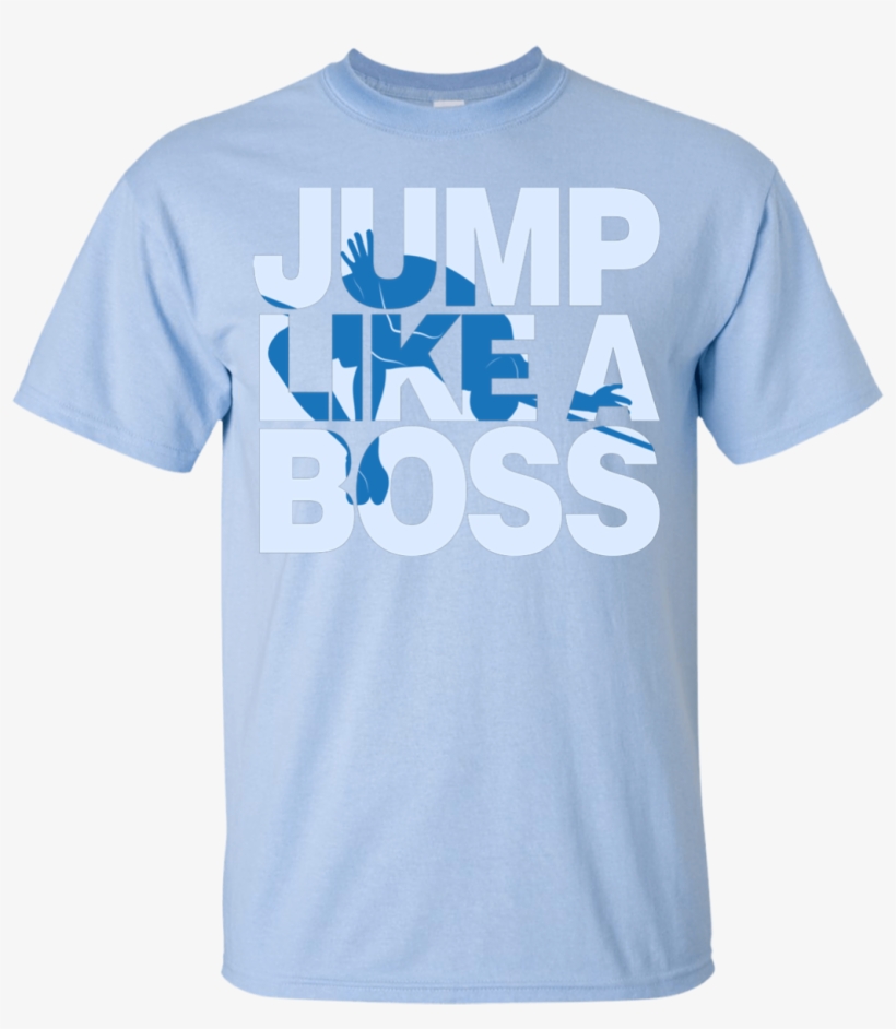 Jump Like A Boss Youth Boys High Jump T-shirt - Undefeated Basketball Champion Shirt Design, transparent png #3899347
