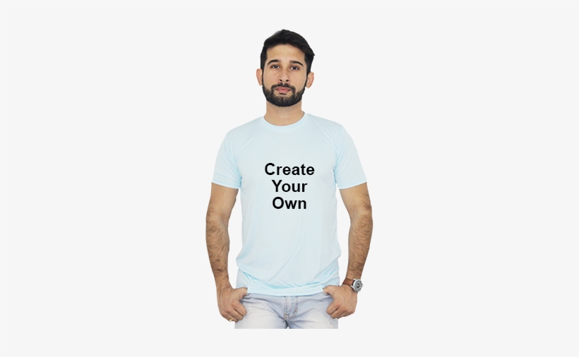 Create Your Own Sky Blue T-shirt - T-shirt, transparent png #3899544