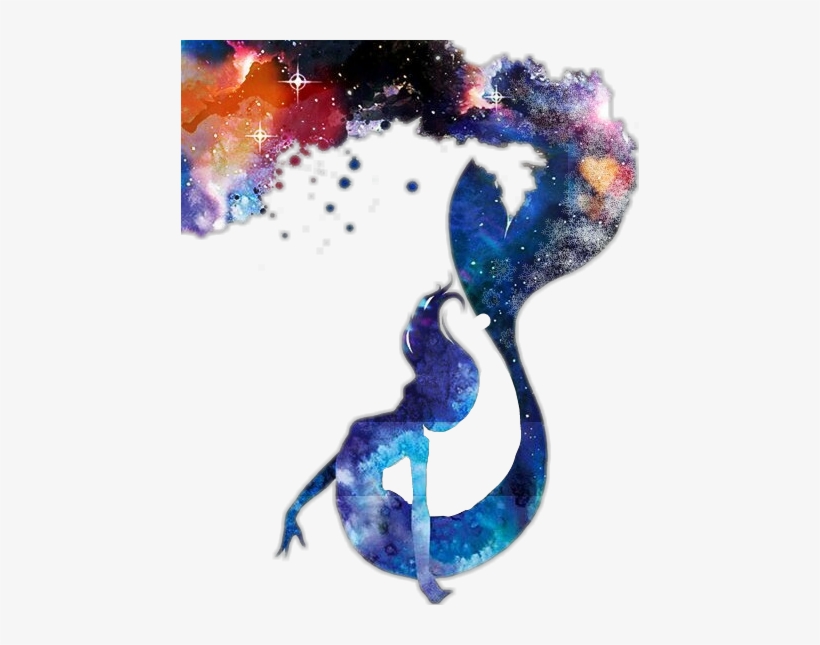 Mermaid Galaxy Watercolor, transparent png #390186