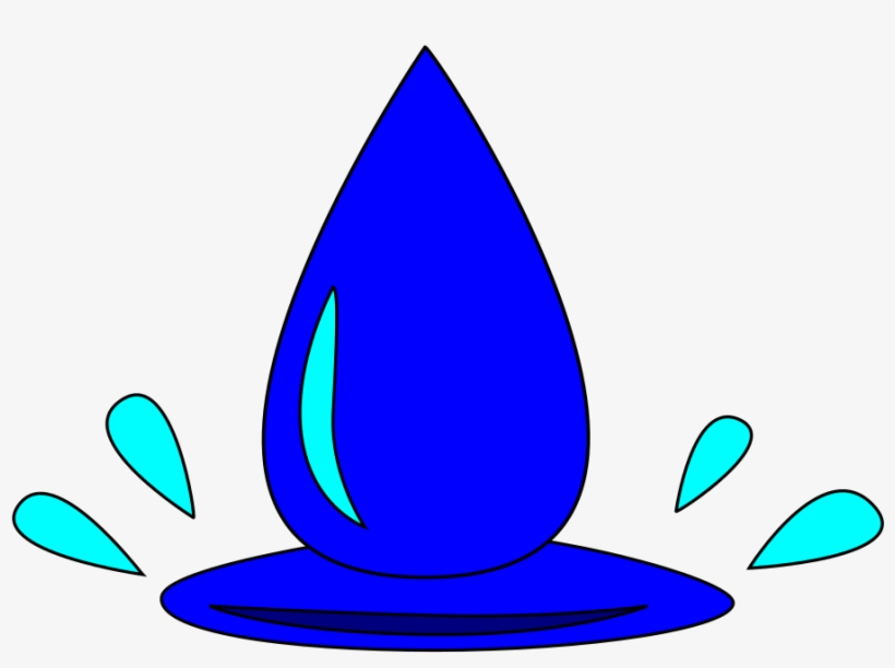 File - Water Droplet - Svg - Wikimedia Commons - Water Droplet Clipart, transparent png #390212