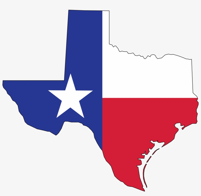 1903 Free Clipart Of A Texas Flag Map 10 - Texas Flag Png, transparent png #390254