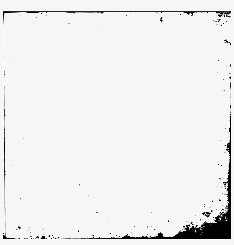 Cu Grunge Frame Overlay - Monochrome, transparent png #390611