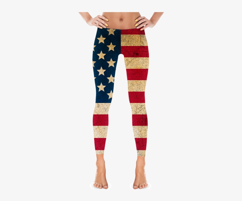 American Flag Grunge Leggings - Dallas Cowboys Legging Xs, transparent png #390635