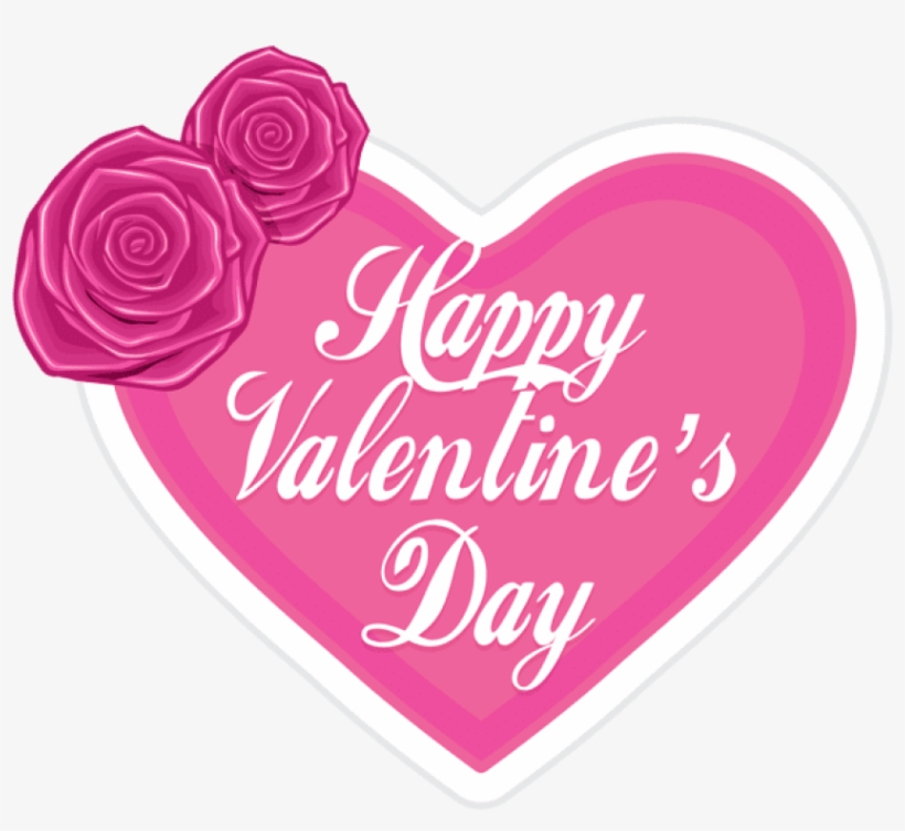 Happy Valentine's Day In Pink Heart Png - Happy Valentines Day Pink Heart, transparent png #390686