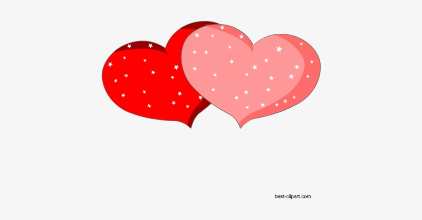 Two Sparkling Hearts For Valentine's Day, Free Png - Clip Art, transparent png #390689