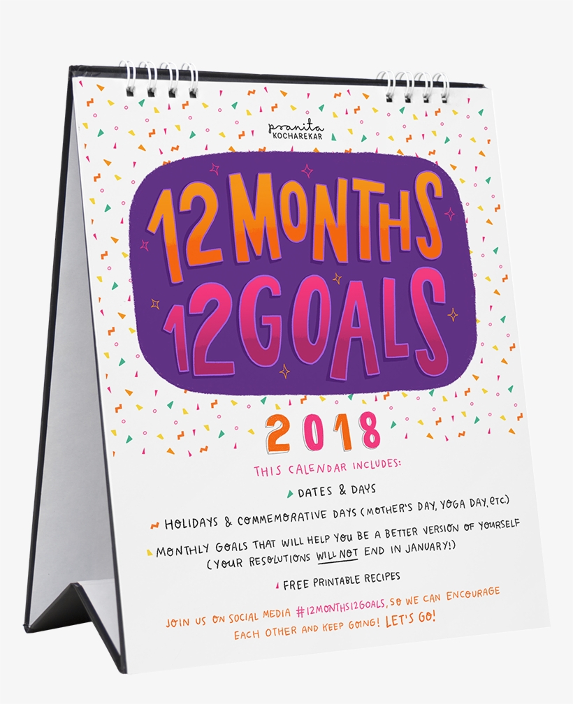 12months12goals Is Your Helping Guide To Being A Better - Calendar, transparent png #390717