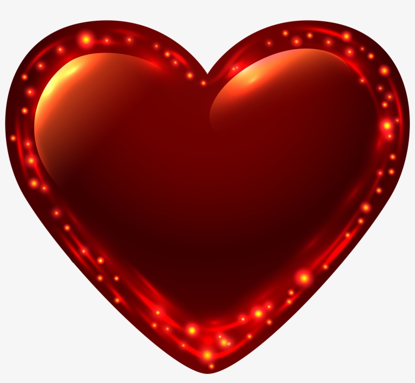 Glowing Heart Png, transparent png #390740