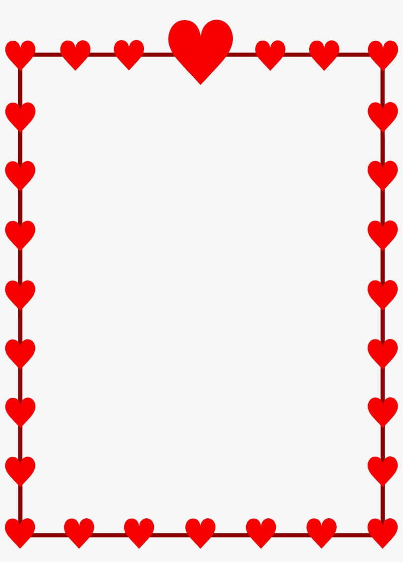 Valentine Clip Art Border - Valentines Day Border Clip Art, transparent png #390832