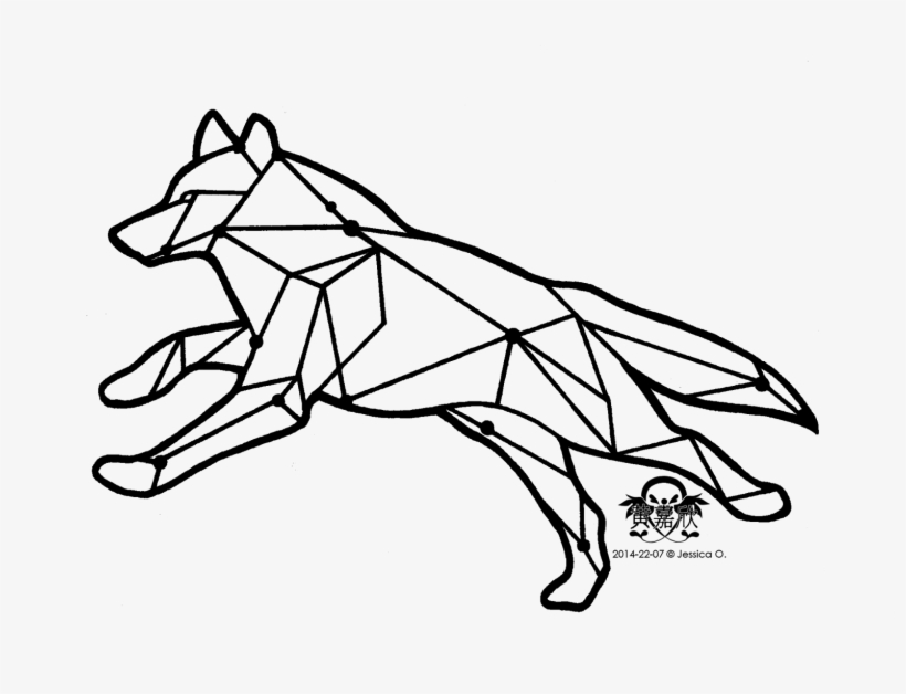Geometric Wolf Tattoo Design Based Off The Actual Lupus - Tattoos Designs Wolf Geometric, transparent png #391214
