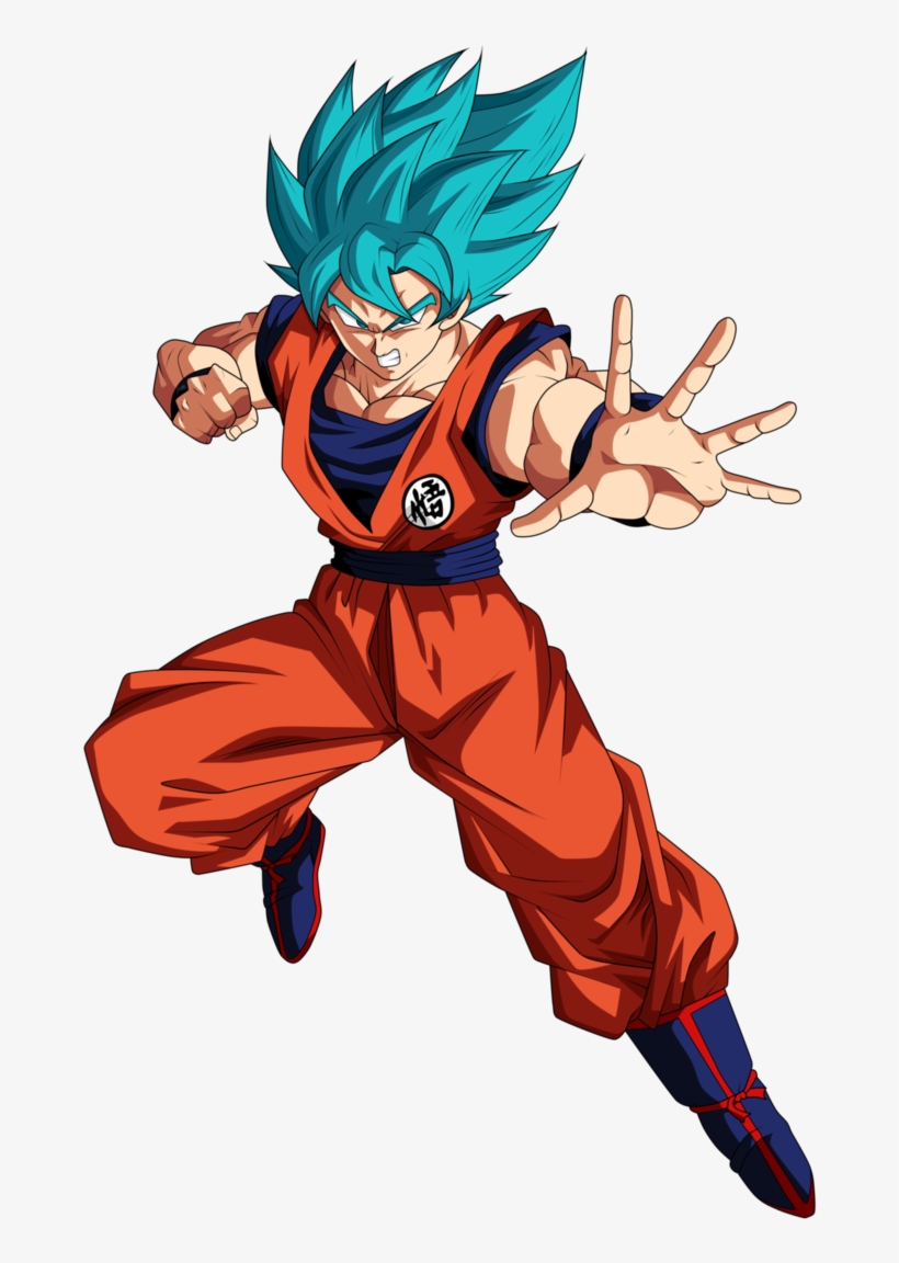 Goku Super Saiyan Blue Artwork - Son Goku Whole Body, transparent png #391370