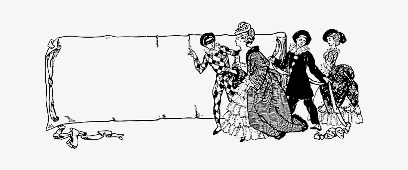 Scroll, People, Banner, Play, Dresses, Drama, Actors - Actor De Teatro Dibujo, transparent png #391463