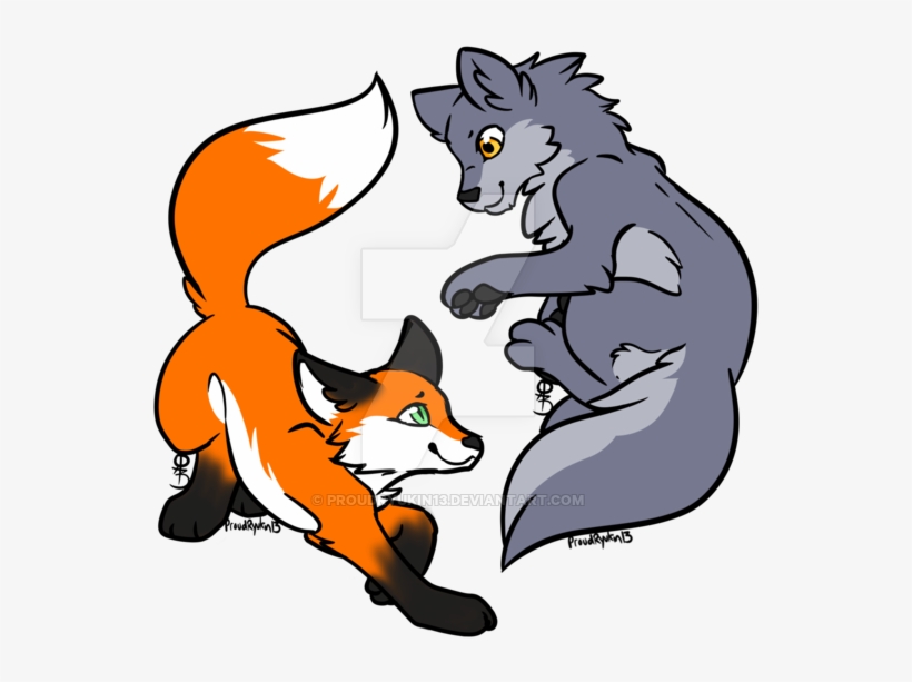 Fox Clipart Wolf - Fox And Wolf Clipart, transparent png #391485