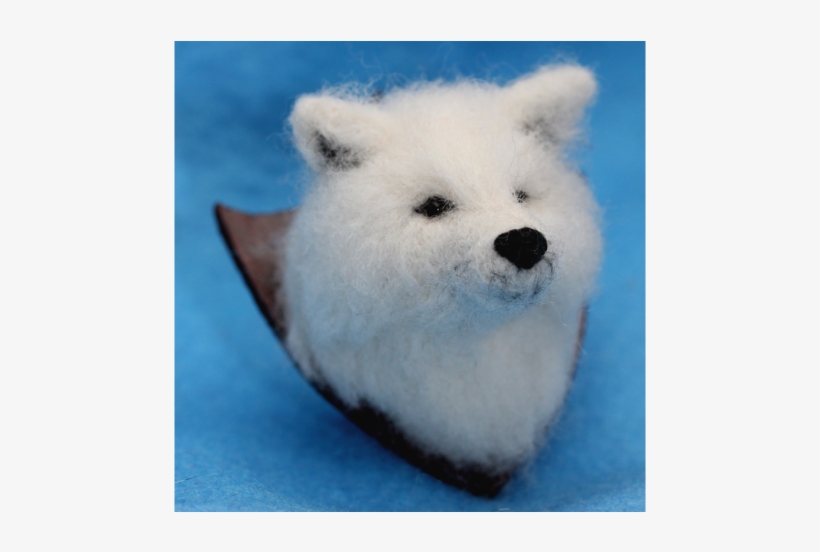 White Wolf Brooch - Stuffed Toy, transparent png #391740