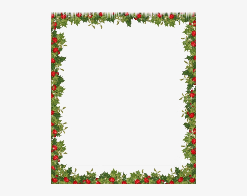 Red Christmas Png Frame With Gold Snowflakes - Christmas Day, transparent png #391785