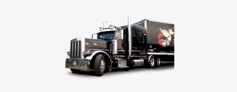 American Truck Black Sideview - Trailer Truck, transparent png #391944