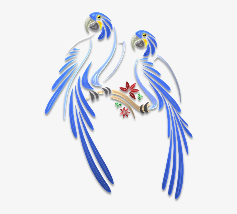 Parrots Illustrations Art & Islamic Graphics - Parrot Line Vector Tattoo, transparent png #392444