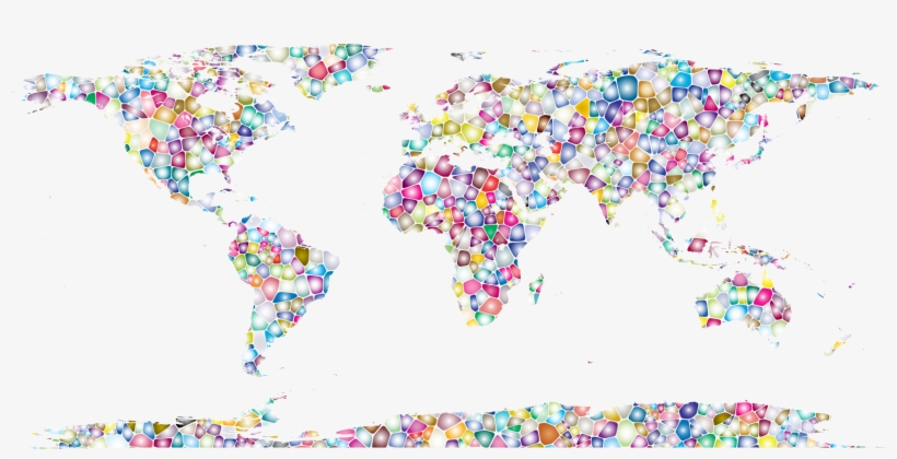 This Free Icons Png Design Of Sweet Tiled World Map, transparent png #392554